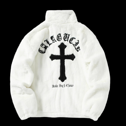 White Fur Cross Jacket