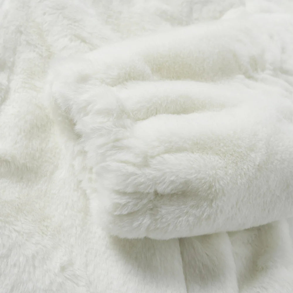 White Fur Cross Jacket